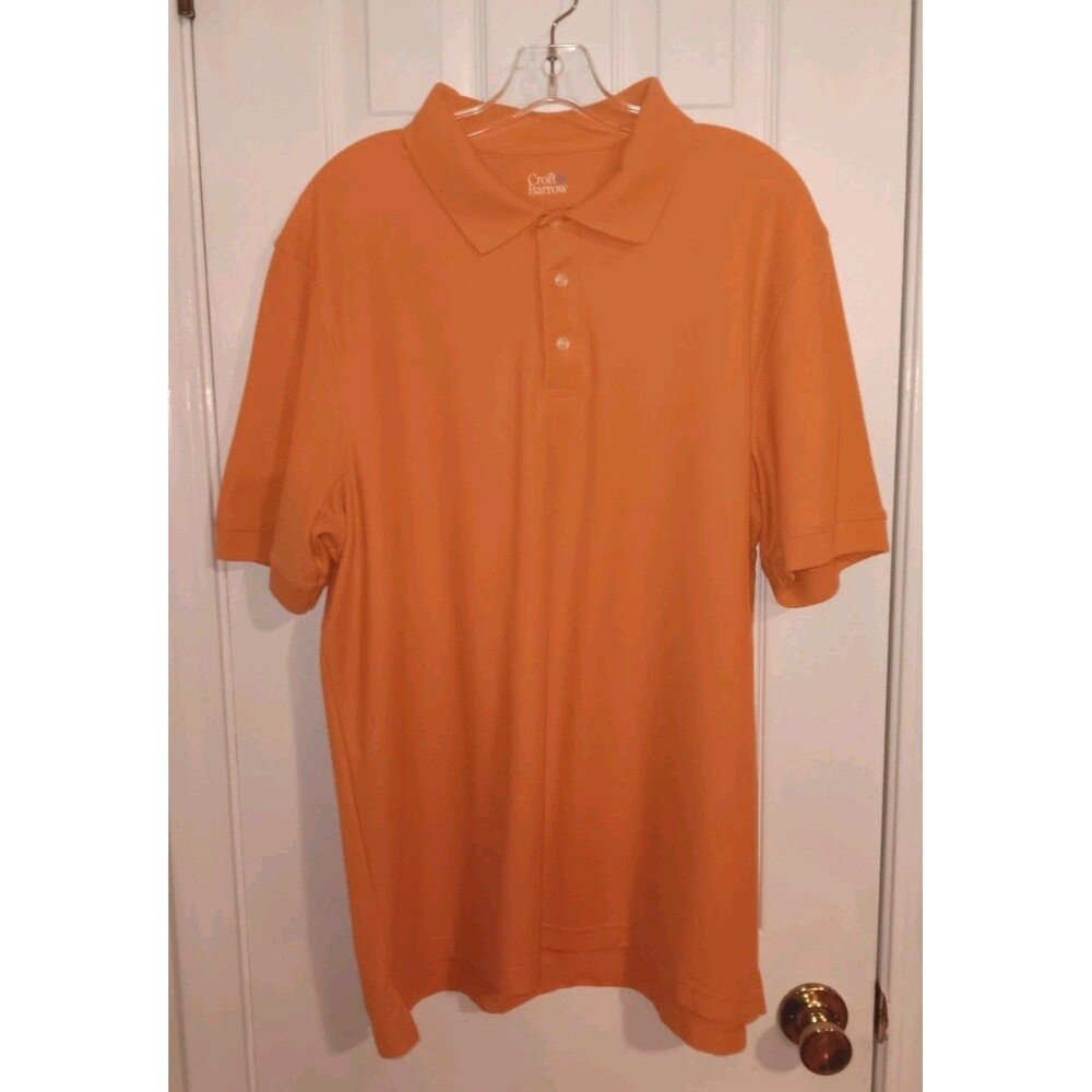 Croft & Barrorw Mens Short Sleeve XL Polo Short Salmon